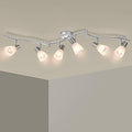 Unikcst 6-Way LED Ceiling Spotlight – Modern Chrome Adjustable Track Light