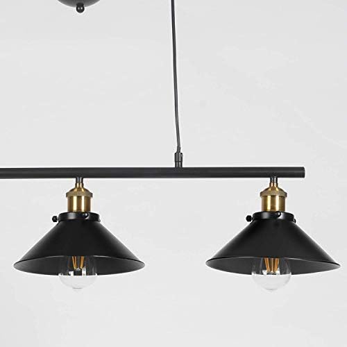 Jolof Store Industrial 3-Light Pulley Pendant – Vintage Black Metal Lamp
