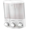 Better Living Euro Trio 3-Chamber Shower Soap Dispenser - White