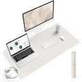 YSAGi PVC Leather Desk Pad – Waterproof Non-Slip Writing Mat, Gray (90x43cm)