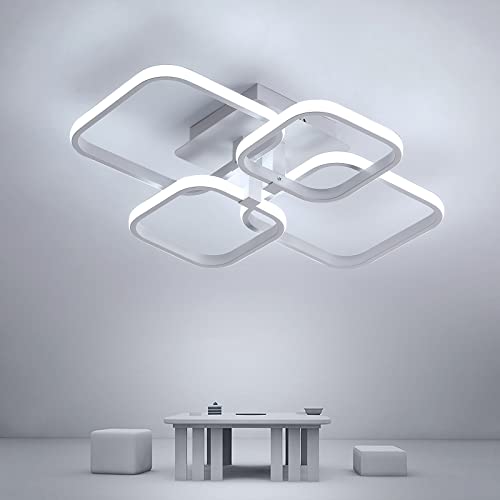 DAXGD Modern LED Ceiling Light – 60W 6500K Cool White Square Lamp