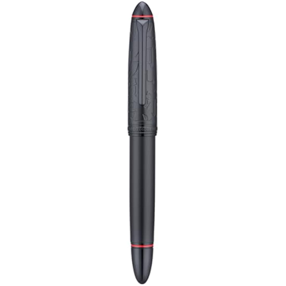 Hongdian N6 Piston Fountain Pen - Black Resin with Long Blade Nib