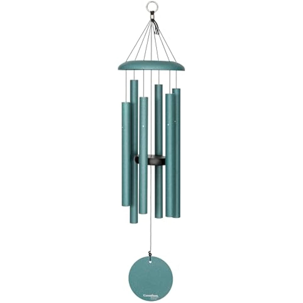 Corinthian Bells 30-Inch Wind Chime – Handcrafted Patina Green Aluminum