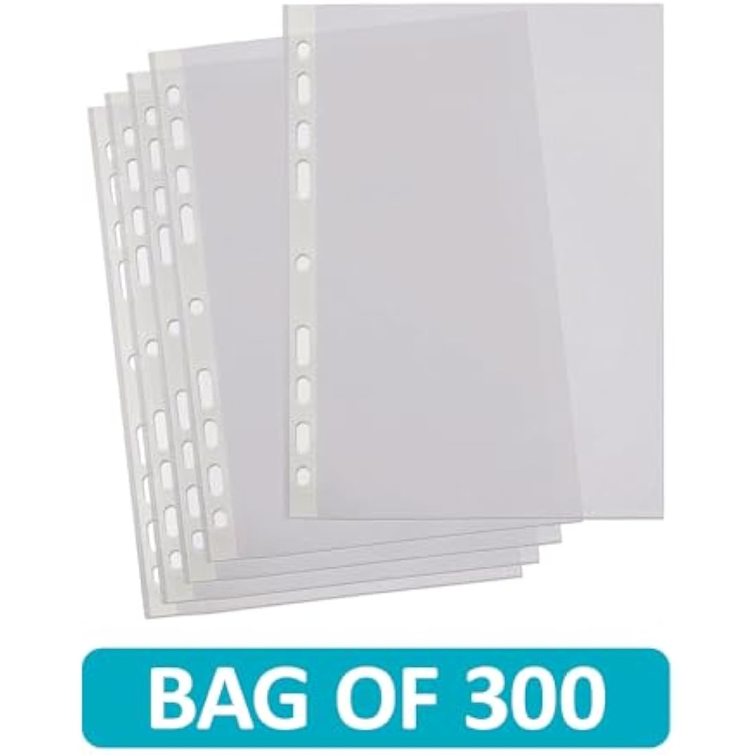 SUMMIT A4 Punched Pockets – 300 Pack Embossed 40 Micron Poly Pockets