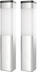 SolarCentre Kodiak Solar Garden Post Lights - Stainless Steel (Set of 2)