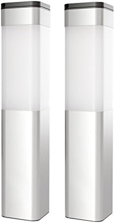 SolarCentre Kodiak Solar Garden Post Lights - Stainless Steel (Set of 2)