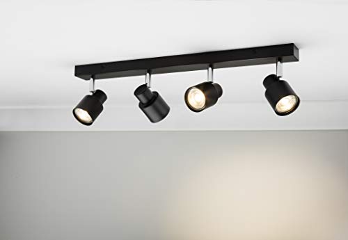 Knightsbridge GU10 Quad Adjustable Spotlight Bar | Brushed Chrome