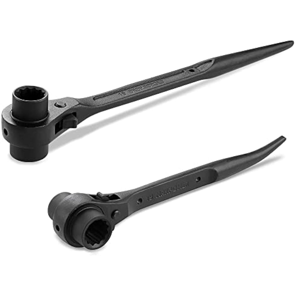 MAXPOWER 2-Piece Spud Ratchet Set | Scaffold Spanner Wrench 17-21mm