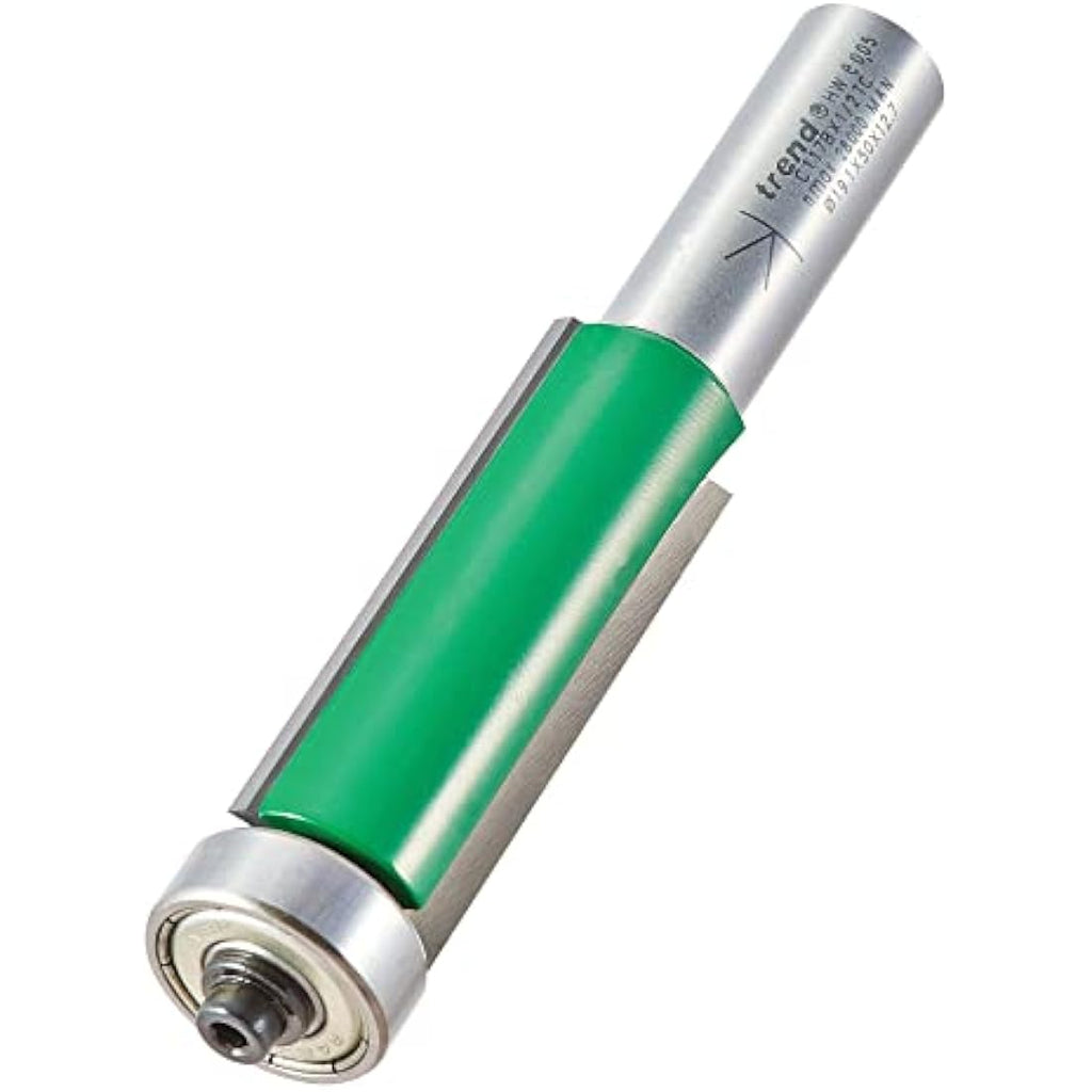 Trend CraftPro Guided Trimmer Router Bit | 1/2 Inch Shank | 19.1mm x 50mm