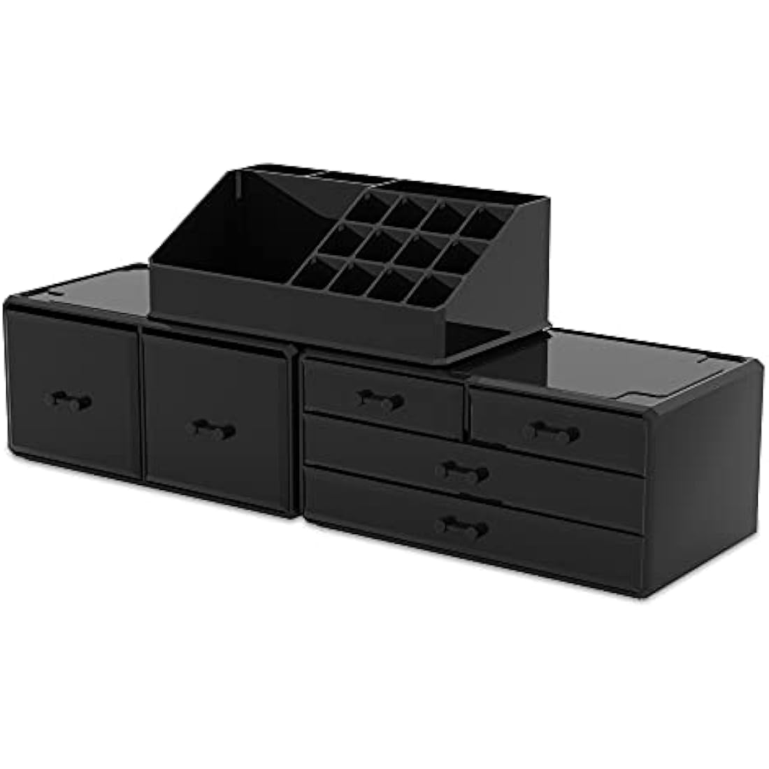Acrylic Makeup Organizer – 4 Piece Stackable Cosmetic Storage