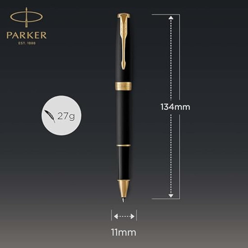 Parker Sonnet Rollerball Pen – Matte Black Lacquer with Gold Trim