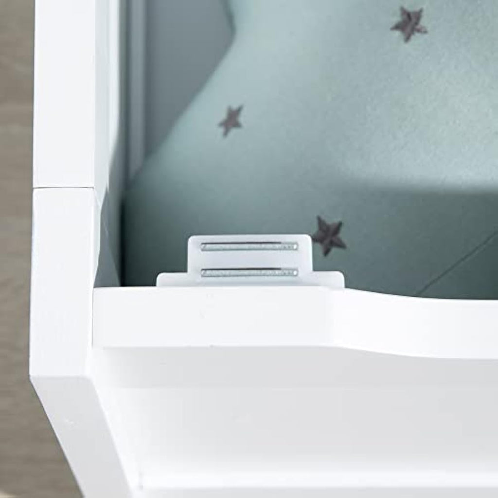 ZONEKIZ 2-in-1 Wooden Toy Box | Kids Storage Bench with Safety Lid - Grey