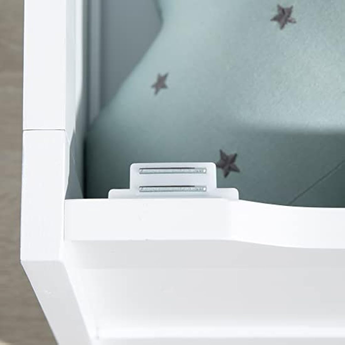 ZONEKIZ 2-in-1 Wooden Toy Box | Kids Storage Bench with Safety Lid - Grey