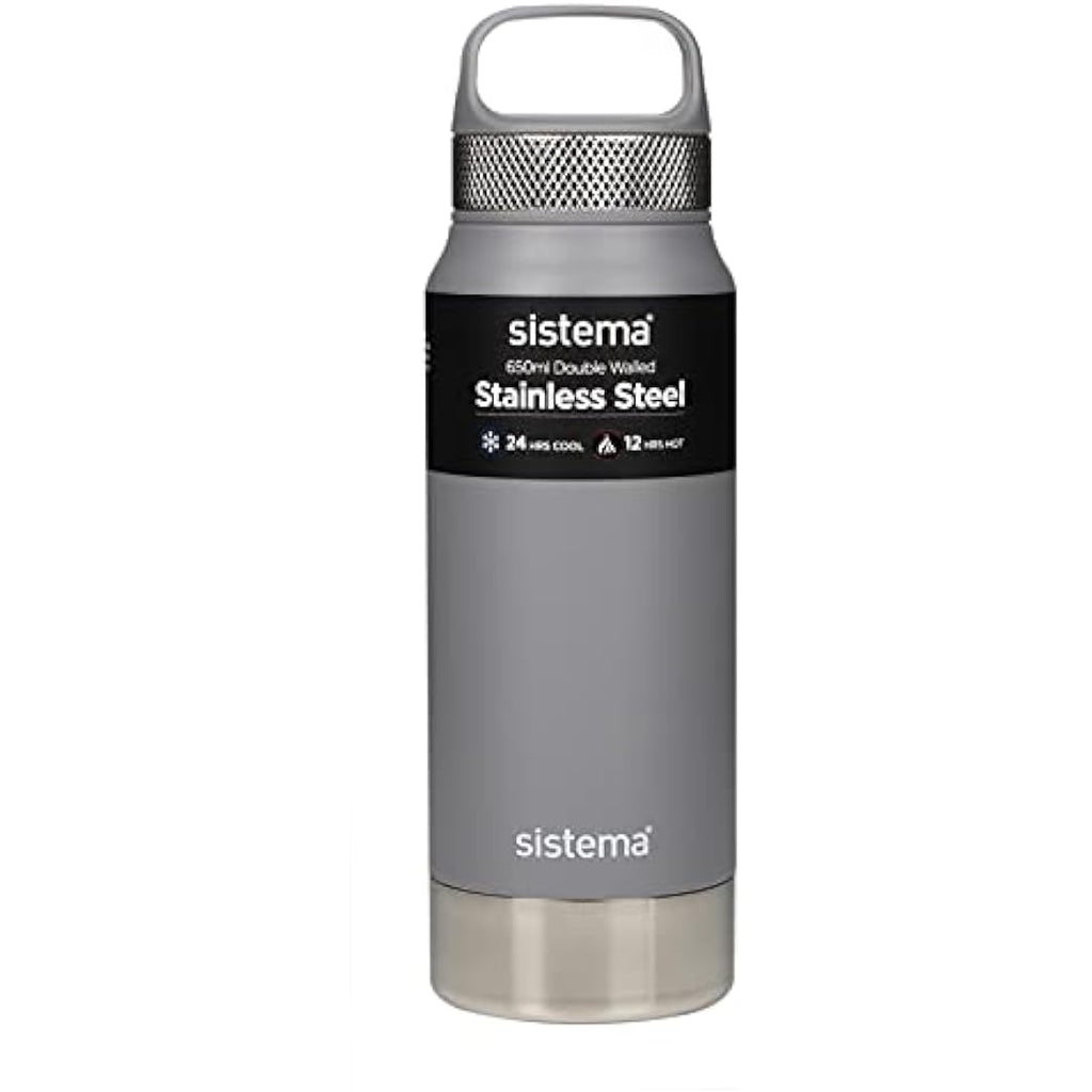 Sistema Stainless Steel Water Bottle | 650ml Vacuum Insulated Metal