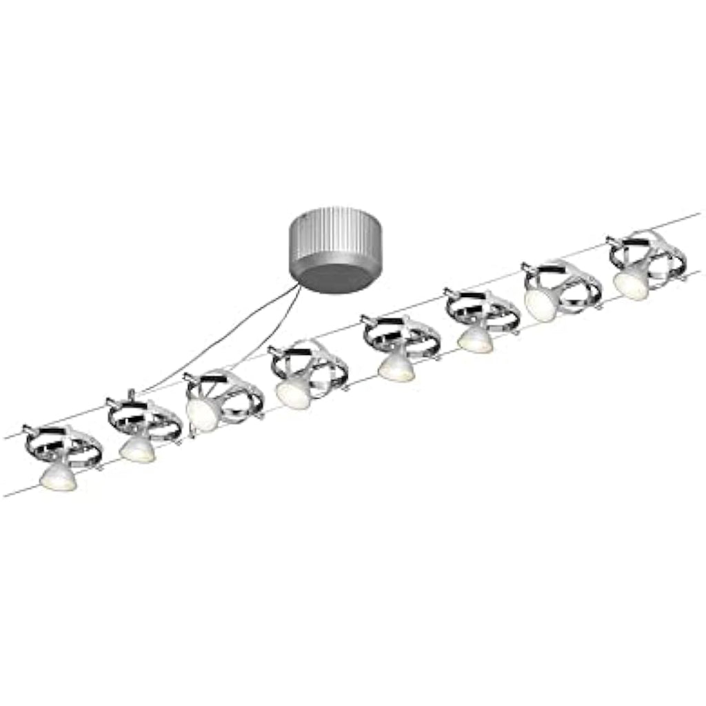 Paulmann Cardan Cable Lighting System – Matt Chrome Ceiling Light Set