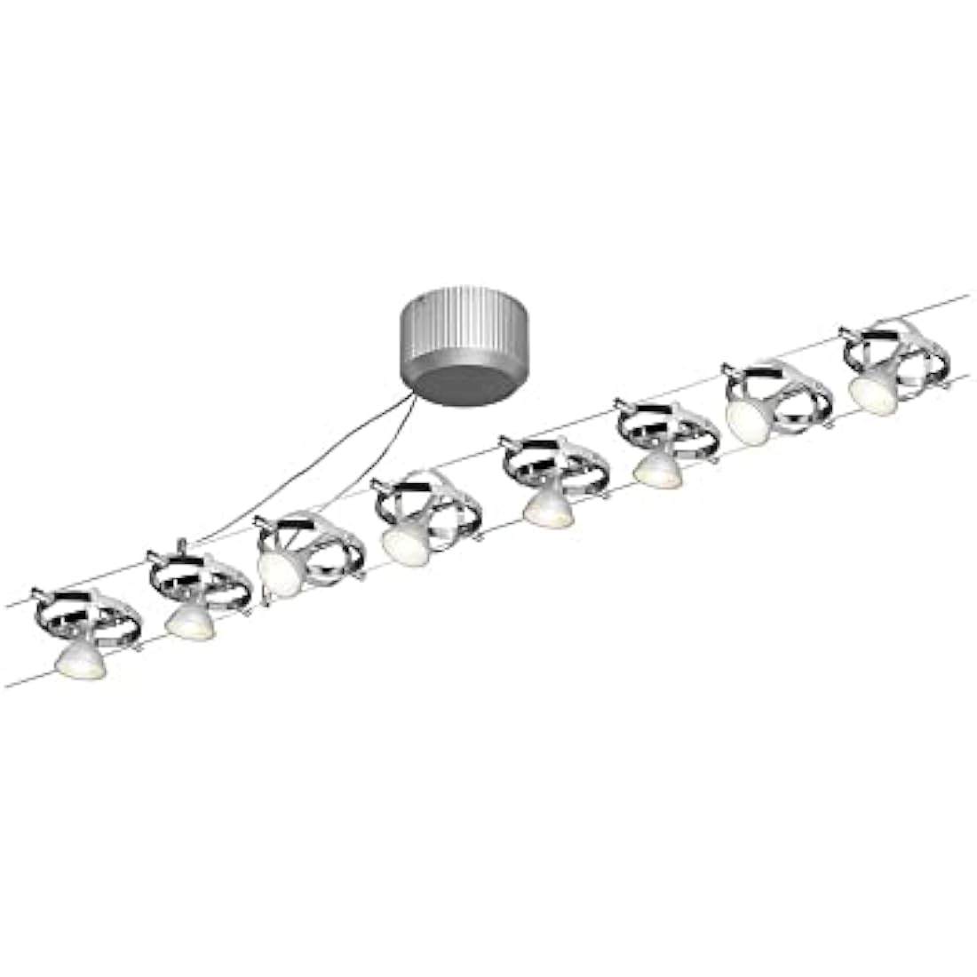 Paulmann Cardan Cable Lighting System – Matt Chrome Ceiling Light Set