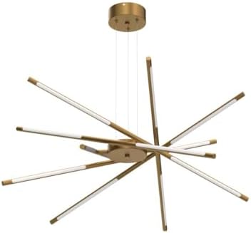 Modern LED Sputnik Chandelier | 12-Head Gold Pendant Light