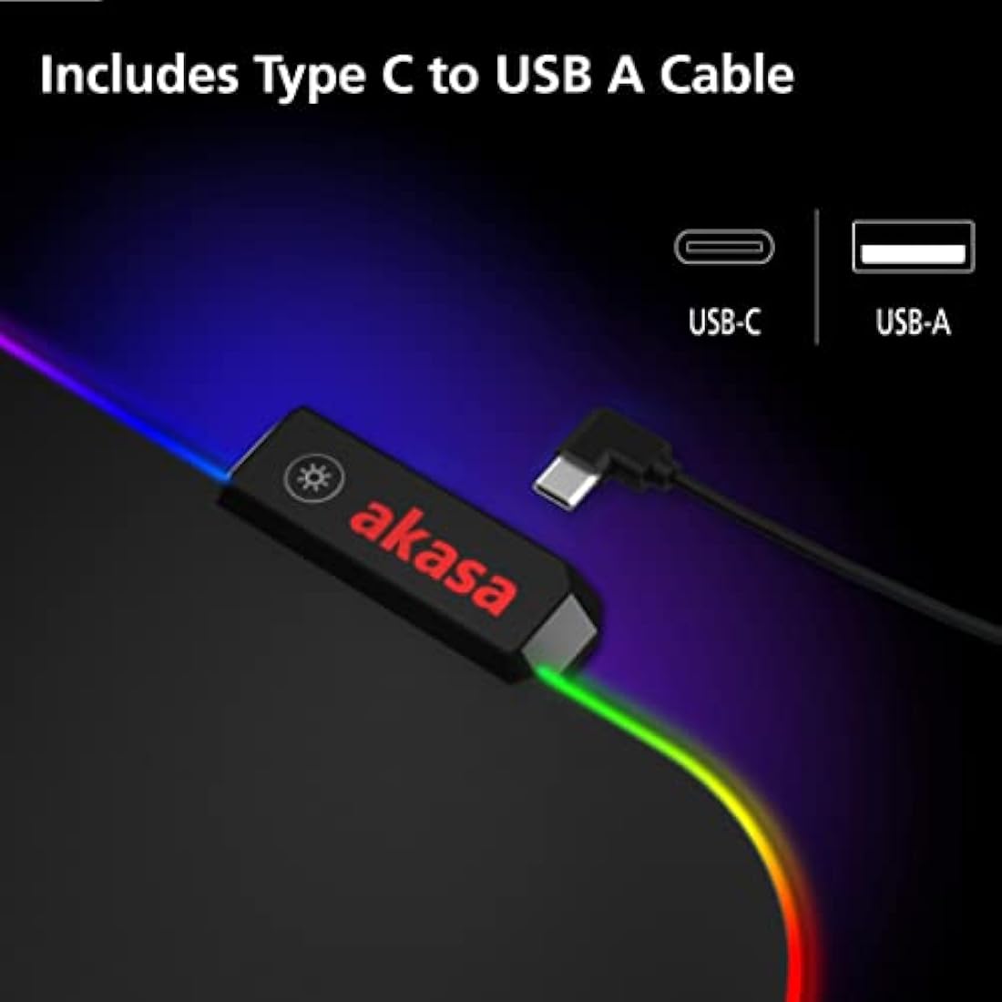Akasa SOHO RS RGB Gaming Mouse Pad – Water-Resistant & Anti-Slip Base