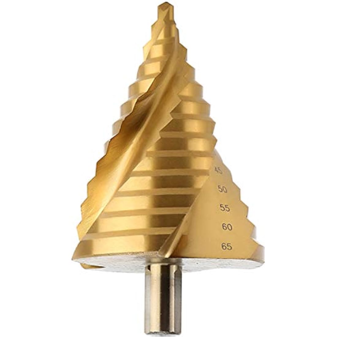 OCGIG 6-65mm HSS Spiral Step Drill Bit | Titanium Coated Hole Cutter
