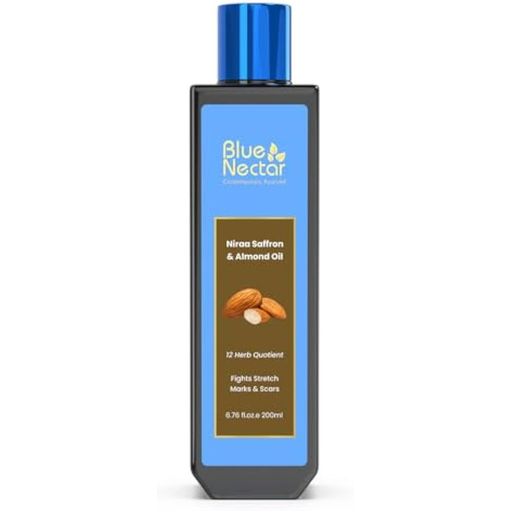 Blue Nectar Saffron & Almond Skin Firming Body Oil for Stretch Marks