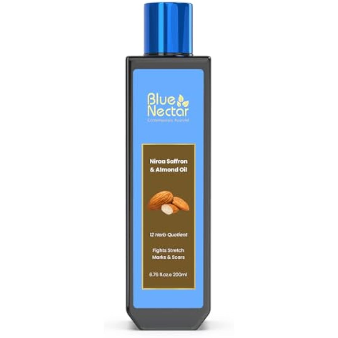 Blue Nectar Saffron & Almond Skin Firming Body Oil for Stretch Marks