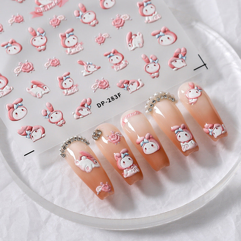 LuLuFun Studio Melody Cartoon Nail Art Stickers - Cute Deco Decals