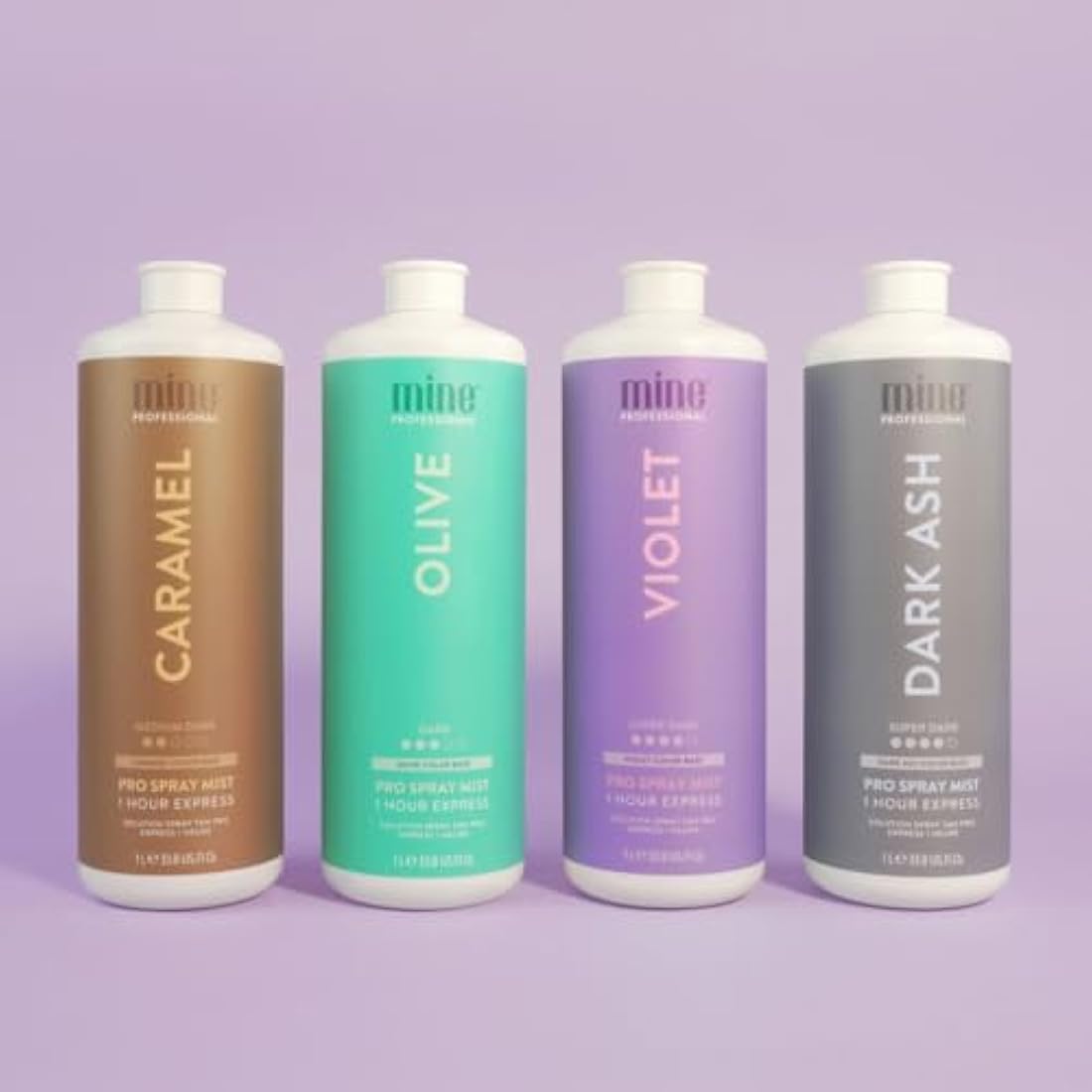 MineTan Dark Ash Professional Spray Tan Solution - 1 Hour Express, 33.8oz