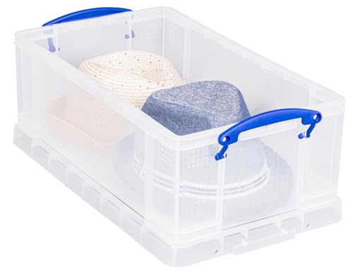 Really Useful Box 12 Litre Clear Plastic Storage Containers | Pack of 4
