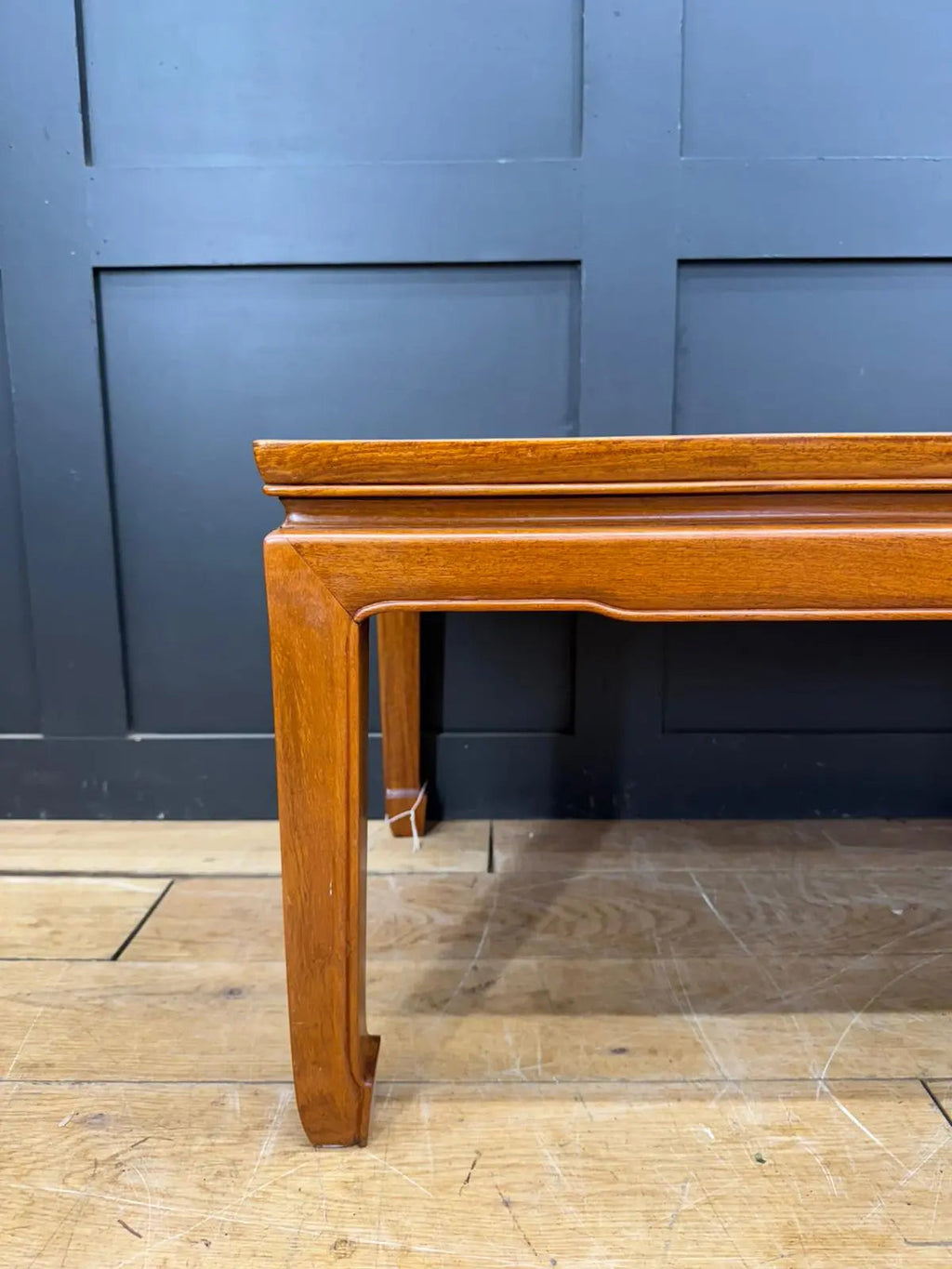 Vintage Mahogany Coffee Table / Oriental Style / Mid Century Modern Low Table B