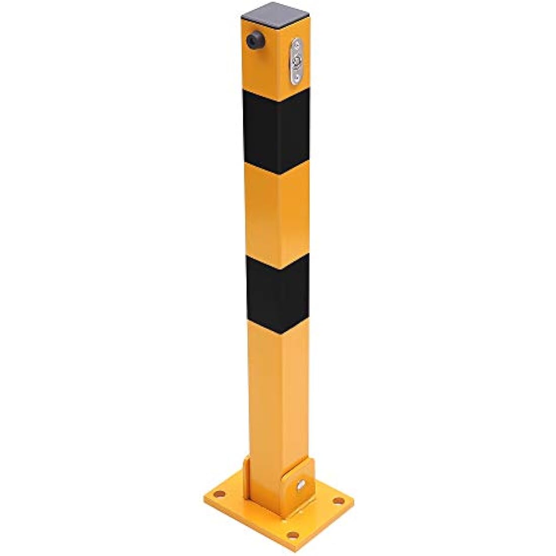 Foldable Steel Car Parking Barrier Post - 60cm Yellow/Black