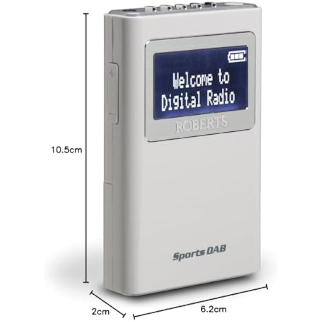 Roberts SportsDAB5 Portable DAB/DAB+/FM Digital Pocket Radio - White
