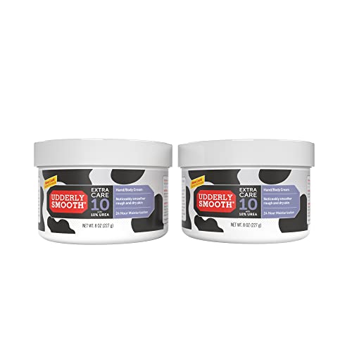 Udderly Smooth Extra Care 10% Urea Cream - Unscented 8oz (2 Pack)