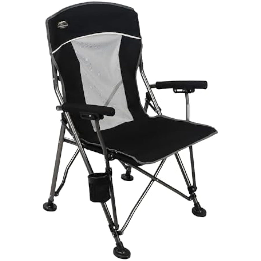 LANMOUNTAIN Heavy Duty Camping Chair | Padded Armrest & 400lb Support