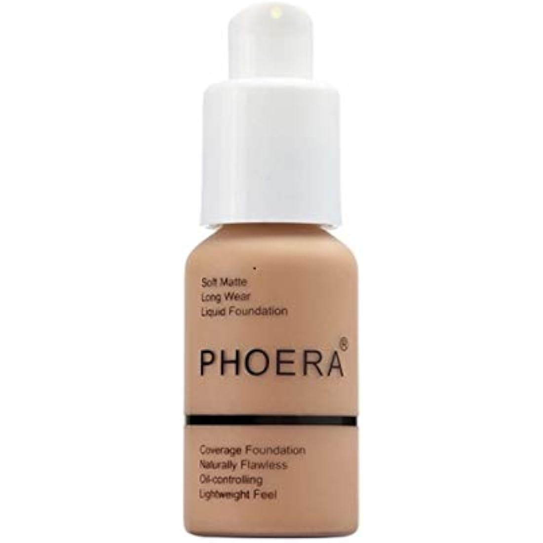 Phoera Full Coverage Liquid Foundation - Matte Oil Control (110 Truffle)