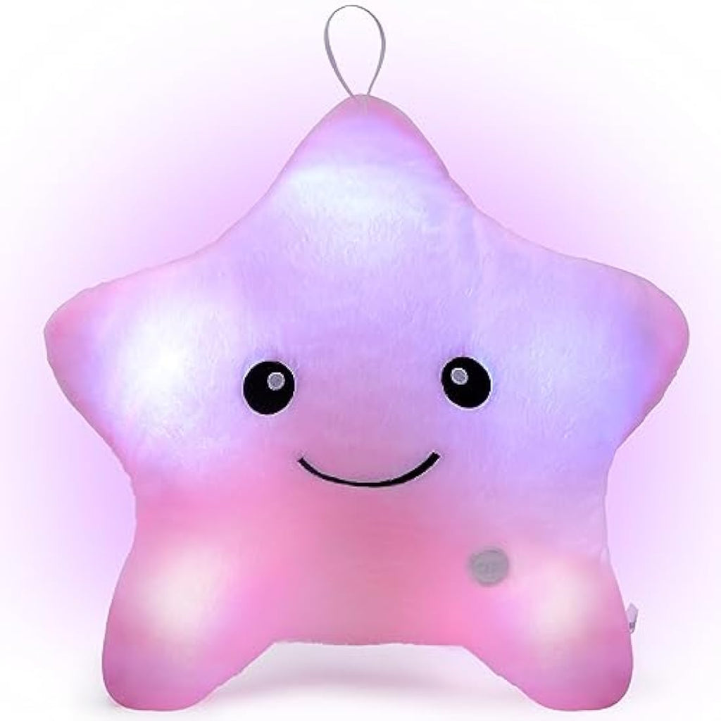 NYOBABE Light Up Star Sensory Plush - Autism Sleep Aid Toy for Kids, Pink