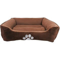 Happycare Textiles Reversible Rectangle Pet Bed - Faux Suede & Corduroy