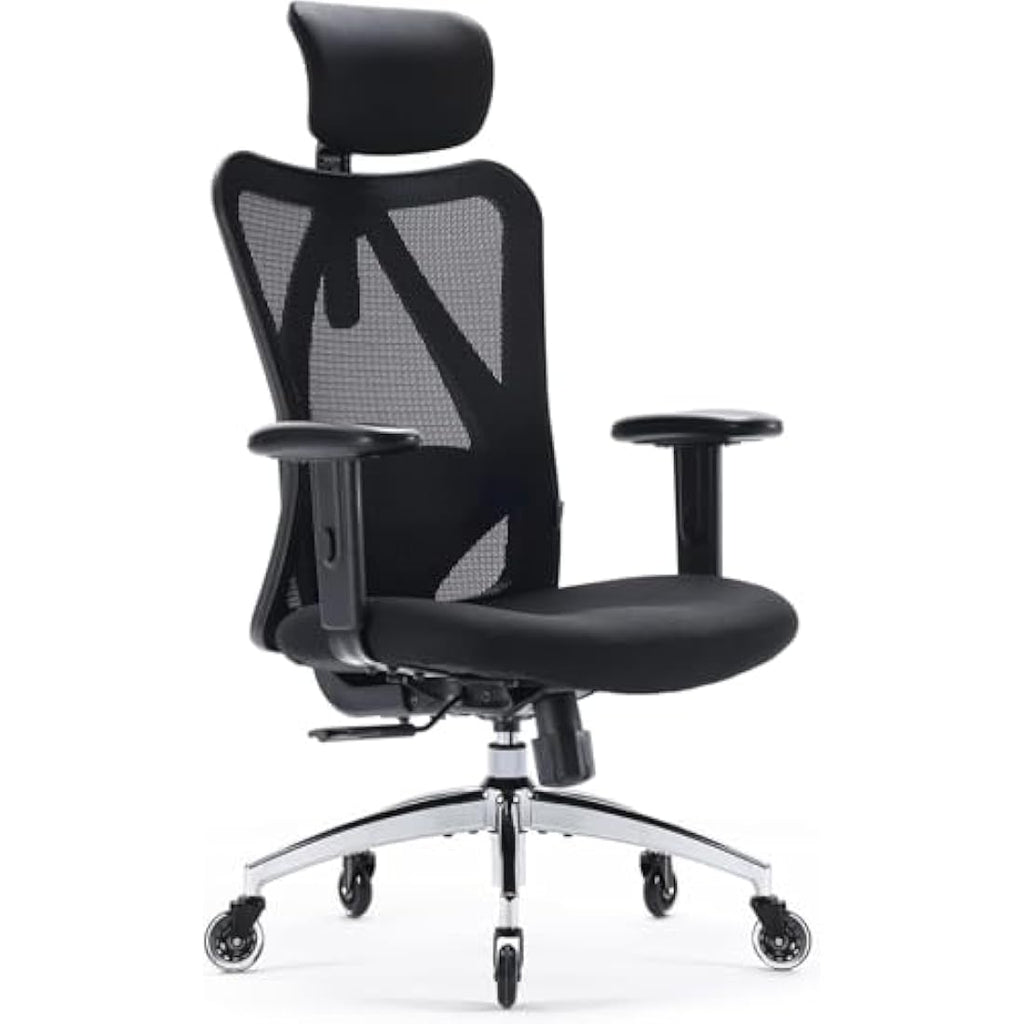 SIHOO M18 Ergonomic Mesh Office Chair with Lumbar Support - Black
