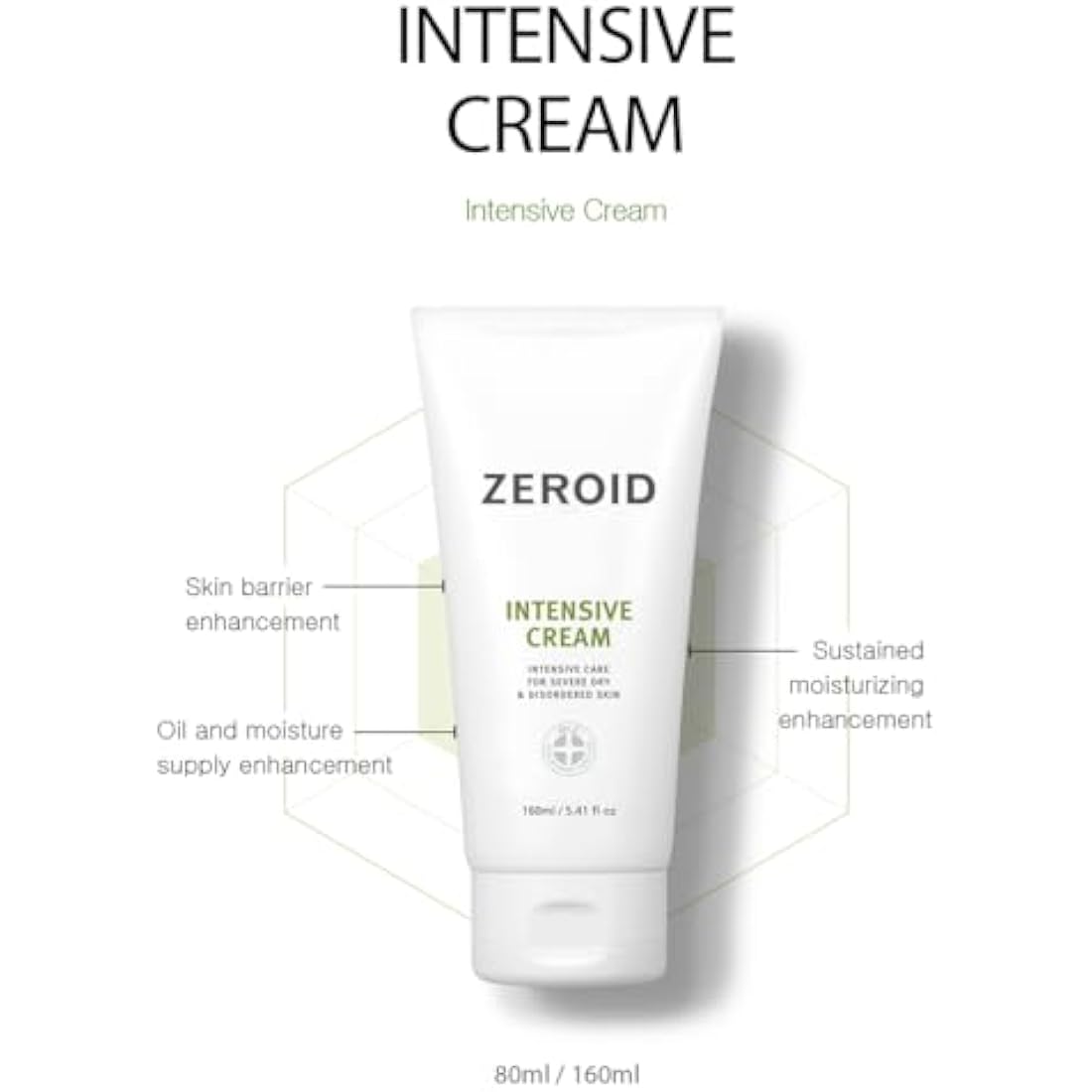 ZEROID Intensive Cream | Korean Skin Barrier Care for Severe Dry Skin