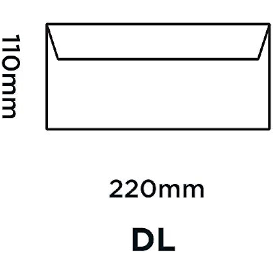 Blake DL White Envelopes 100gsm Peel and Seal - Pack of 50