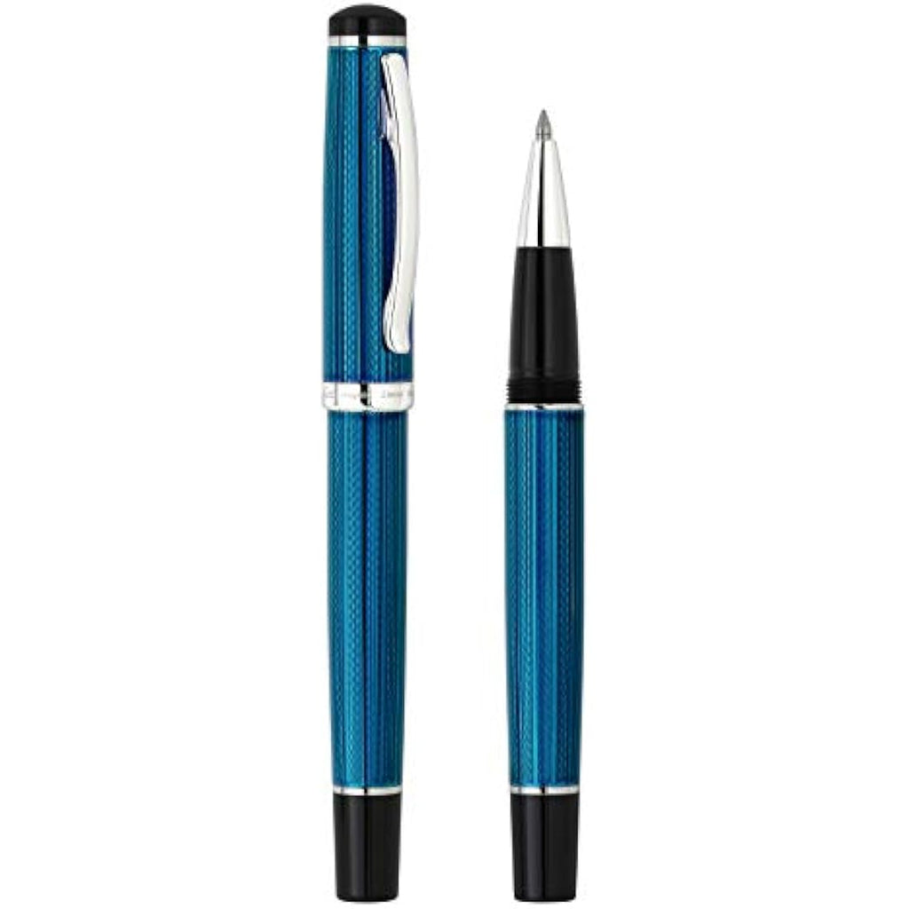 Xezo Incognito Rollerball Pen – Deep Blue Lacquer & Platinum Plating