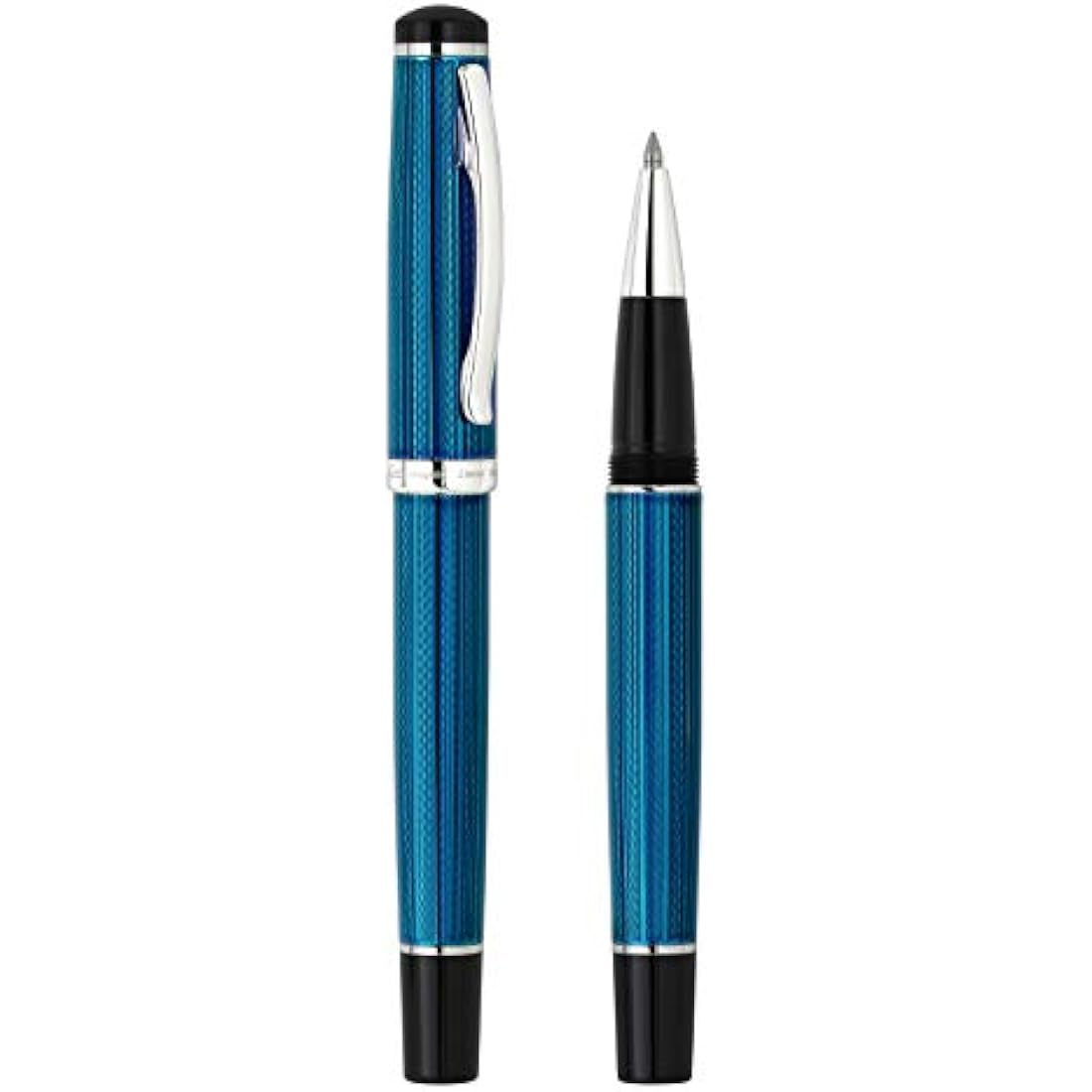 Xezo Incognito Rollerball Pen – Deep Blue Lacquer & Platinum Plating