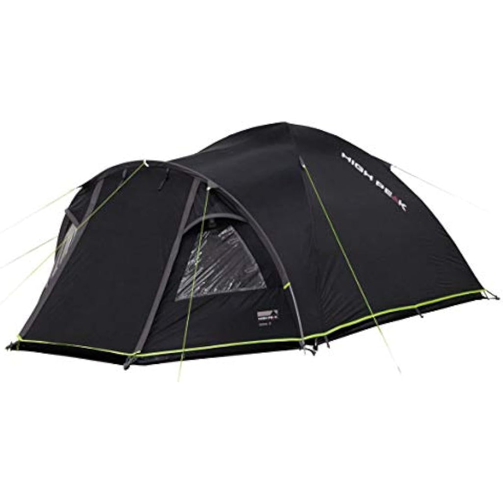 High Peak Talos 4-Person Dome Tent | Weatherproof Polyester - Dark Grey