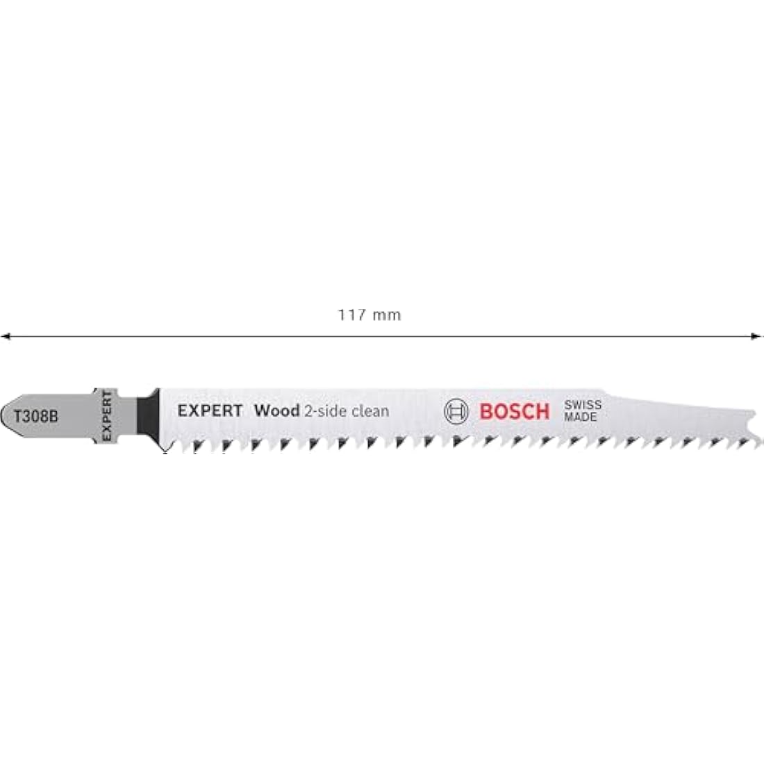 Bosch EXPERT T308B Jigsaw Blades - 25pc Wood 2-Side Clean T-Shank