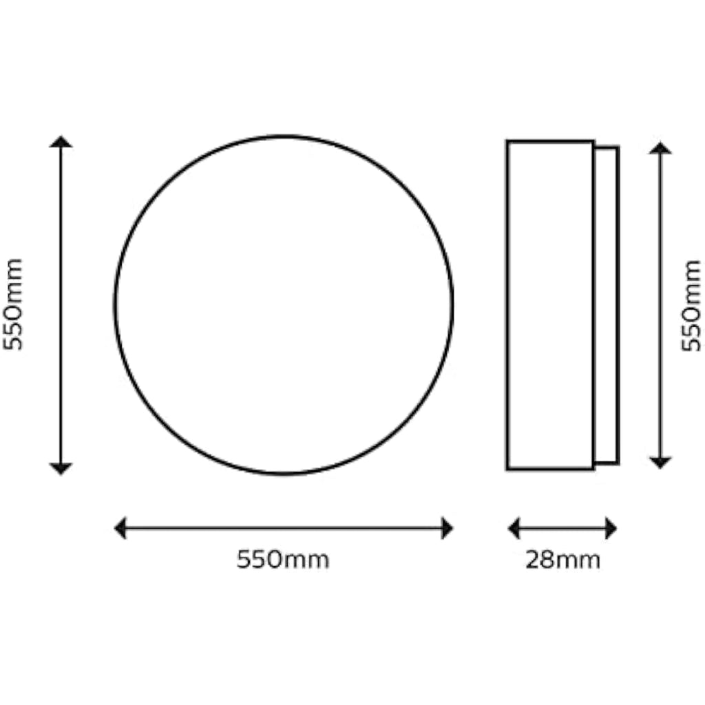 Philips SceneSwitch LED Ceiling Light – 36W Dimmable Warm White Black