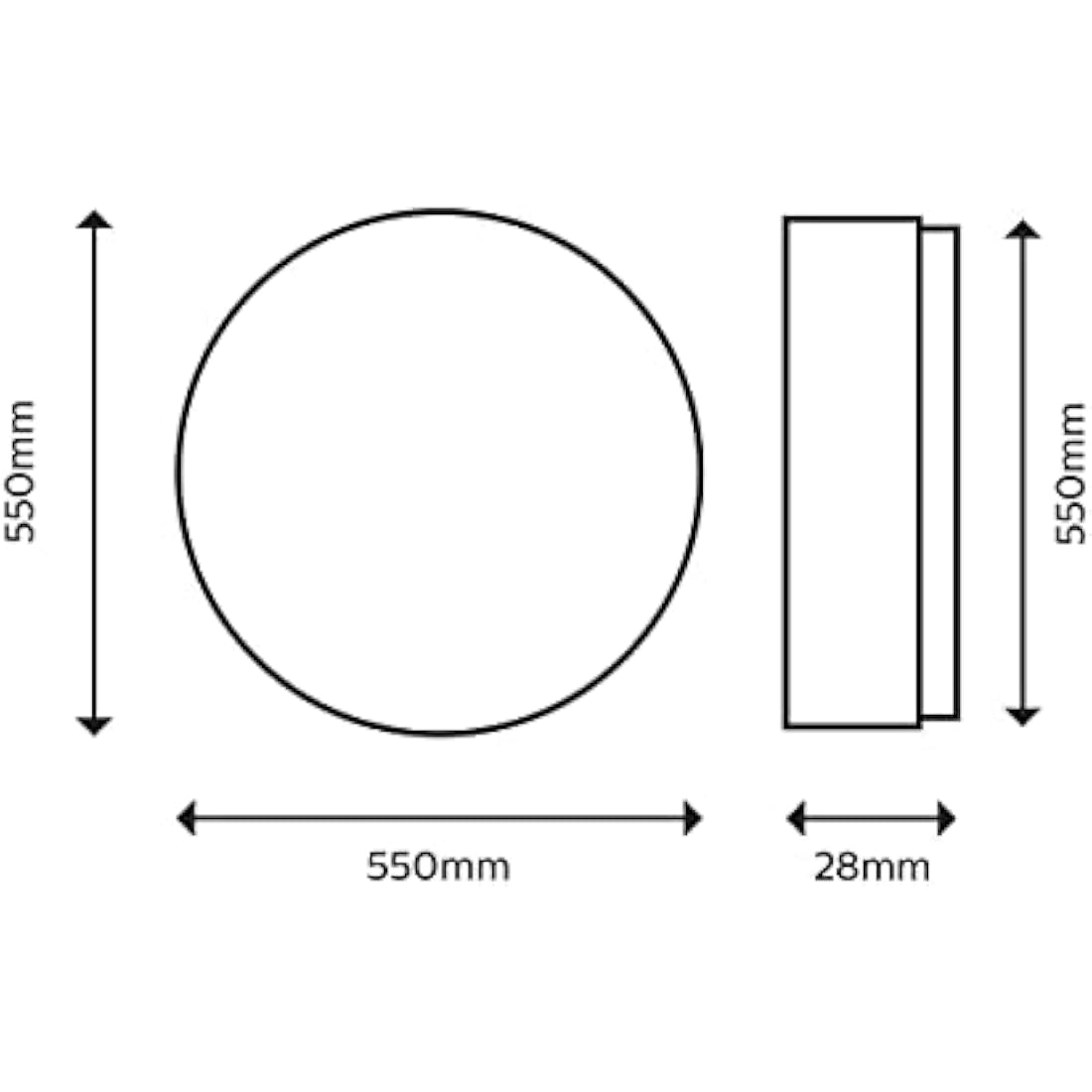 Philips SceneSwitch LED Ceiling Light – 36W Dimmable Warm White Black