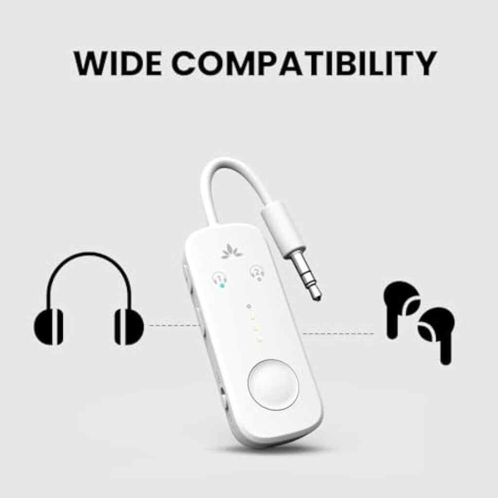 Avantree Relay Bluetooth 5.3 Airplane Adapter | Dual Audio Transmitter