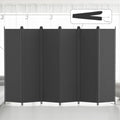 Kokorona 6 Panel Room Divider | 6ft Folding Privacy Screen – Dark Grey
