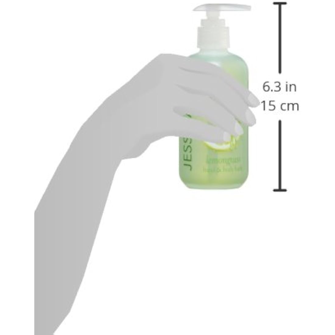 JESSICA Lemongrass Hand and Body Bath – Refreshing Soap-Free Gel, 251ml