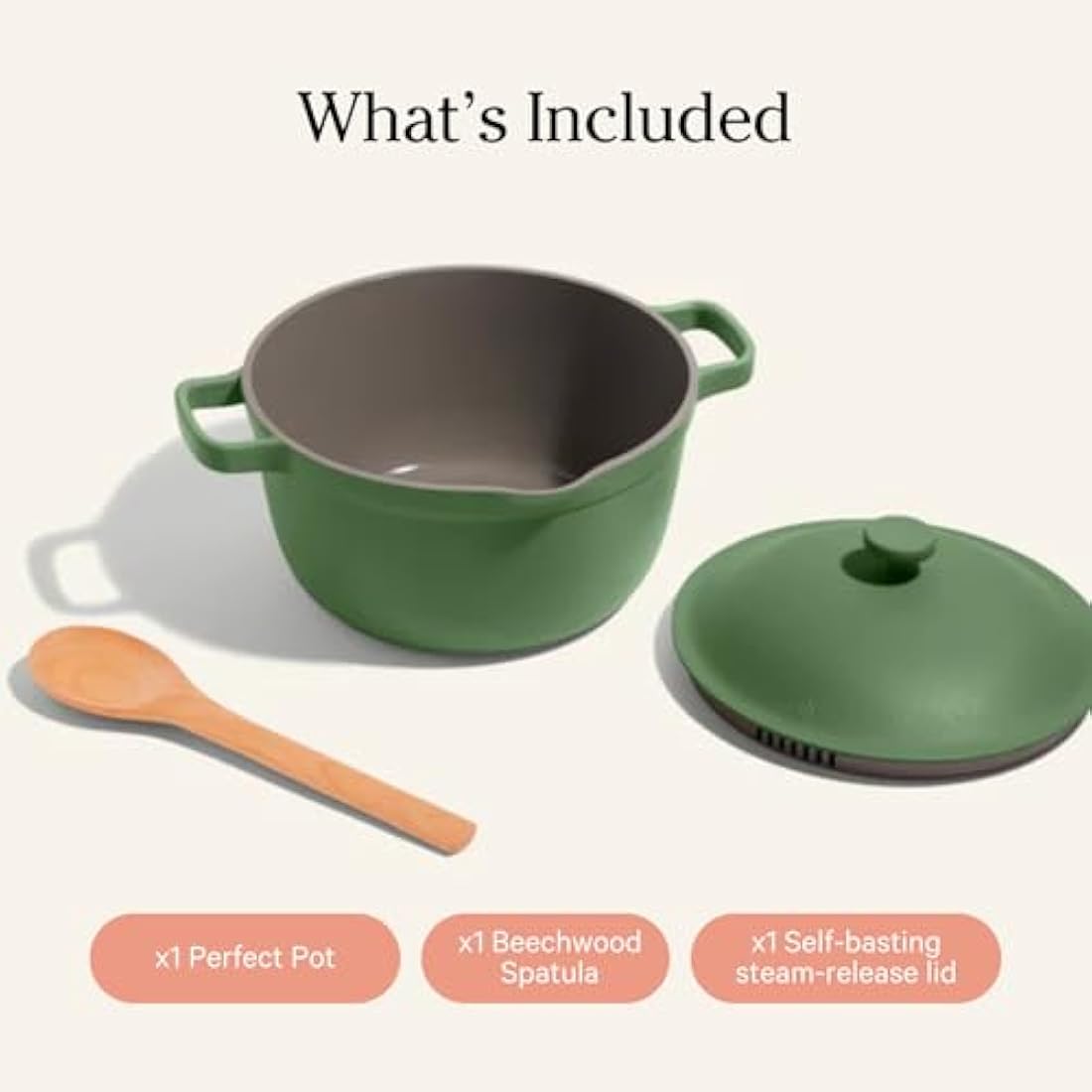 Our Place Perfect Pot – 5.2L Nonstick Ceramic Dutch Oven in Sage
