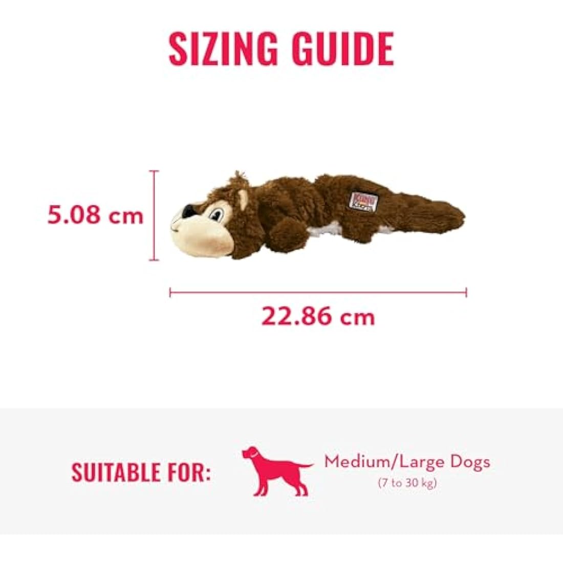 KONG Scrunch Knots Raccoon Dog Toy – Stuffing-Free Plush for S/M Dogs